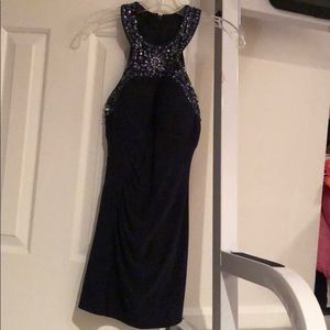 Navy blue with bling tight dress